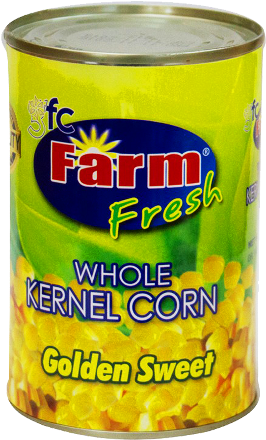 Farm Fresh Whole Kernel Corn Golden Sweet 400 Gm - Caffeinated Drink Clipart (1000x1000), Png Download