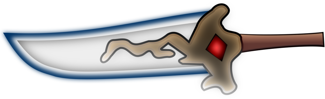 รูป มี ด ดาบ การ์ตูน Clipart (1116x340), Png Download