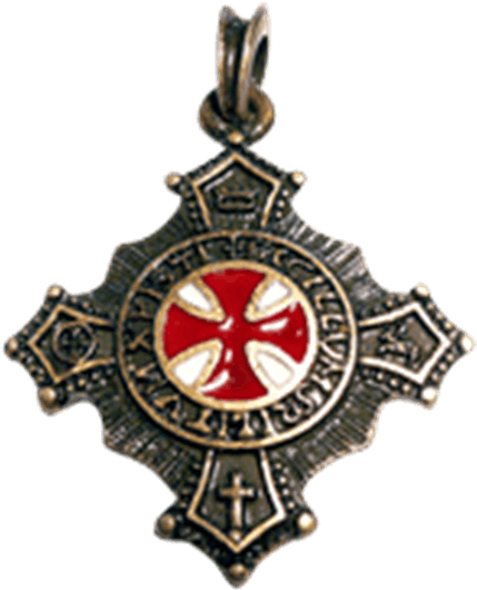 Templar Cross Pendant Clipart (555x555), Png Download