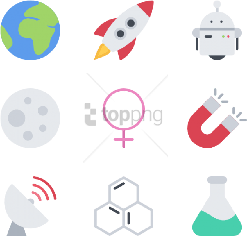 Free Png Physical And Physical Sciences Icons Clipart (850x812), Png Download