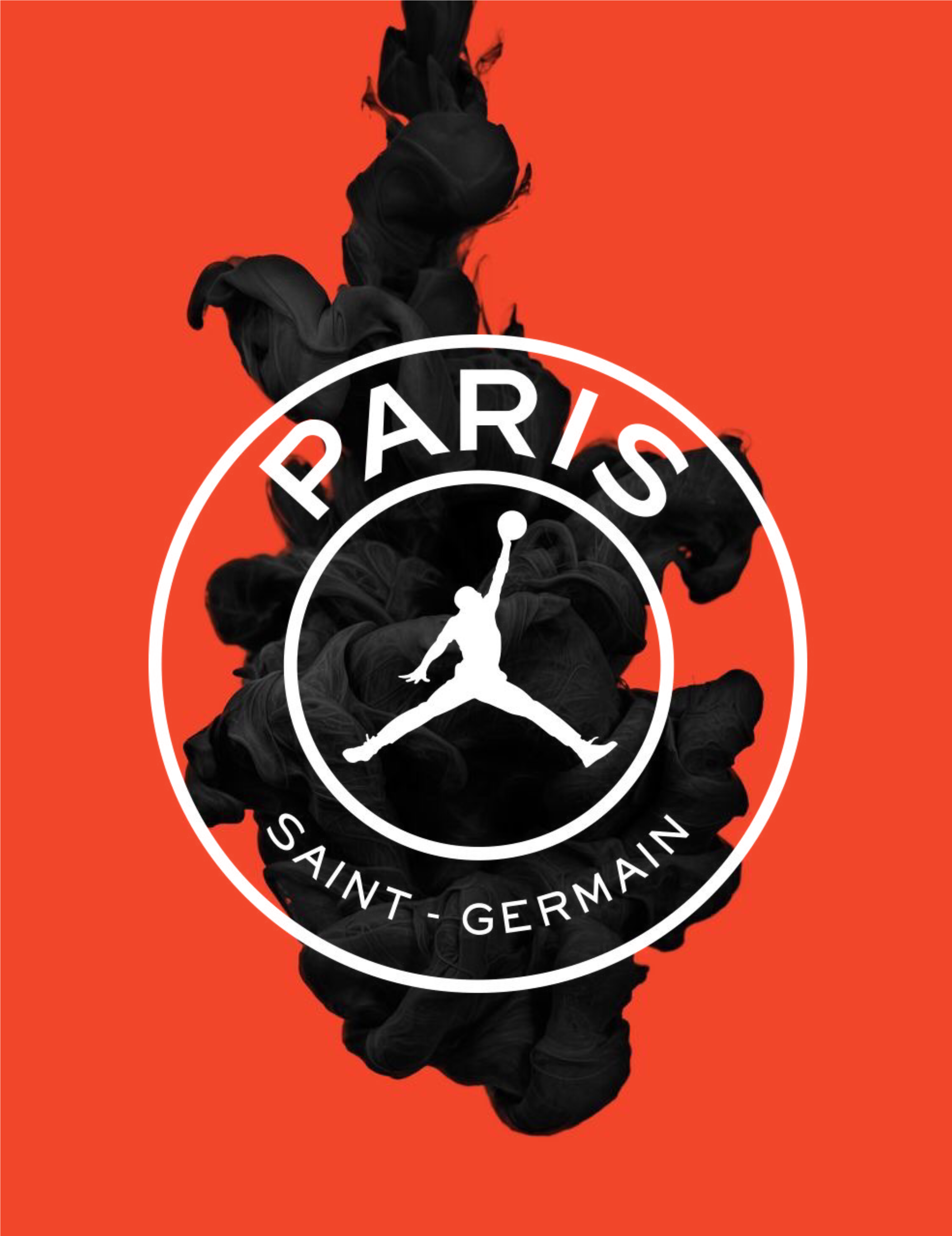Psg Air Jordan Jordan Logo, Hypebeast Wallpaper, Apple - Psg Black Jordan Logo Clipart (4032x4032), Png Download
