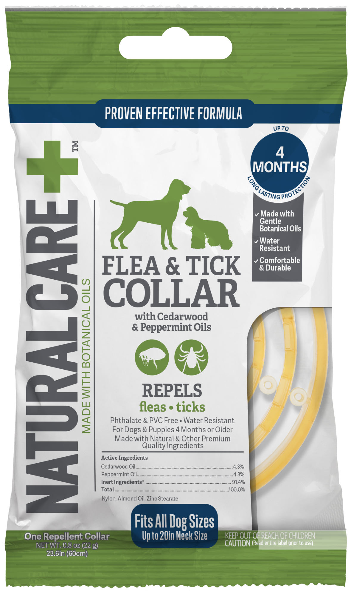 Natural Care Repellent Flea And Tick Collar For Dogs Clipart (2000x2000), Png Download