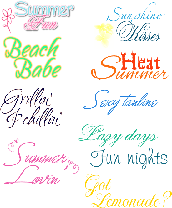 Summer Word Art - Calligraphy Clipart (600x700), Png Download