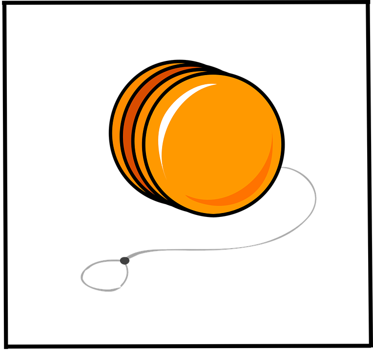 Yo-yo Toy Orange Playing - Yo Yo Clipart (764x720), Png Download