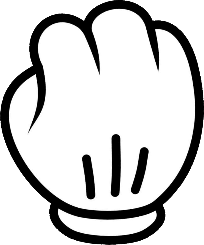 Rock Icon - Mickey Mouse Hand 2 Clipart (662x796), Png Download