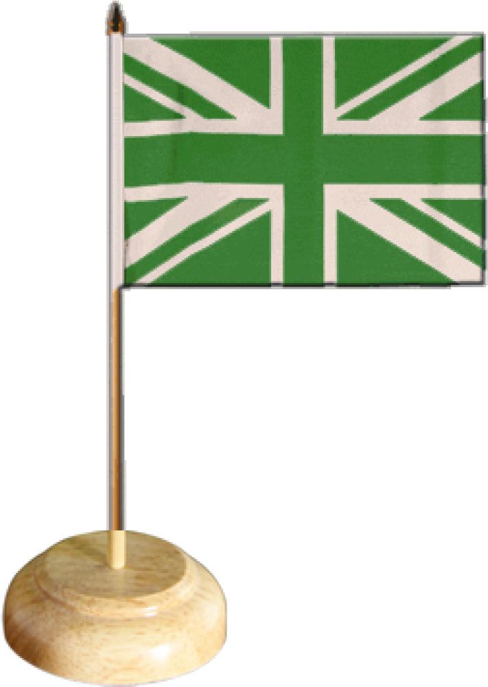 Great Britain Union Jack Green Table Flag - United Kingdom Flag Clipart (711x1000), Png Download