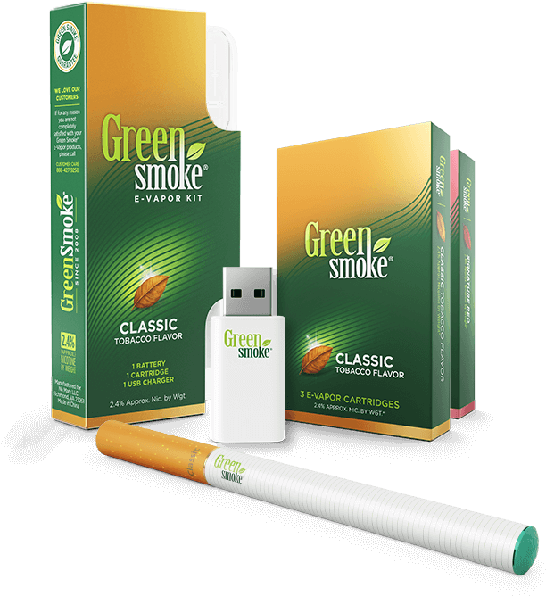 Green Smoke Starter Kit , Png Download - Green Smoke Cartridges Clipart (612x668), Png Download