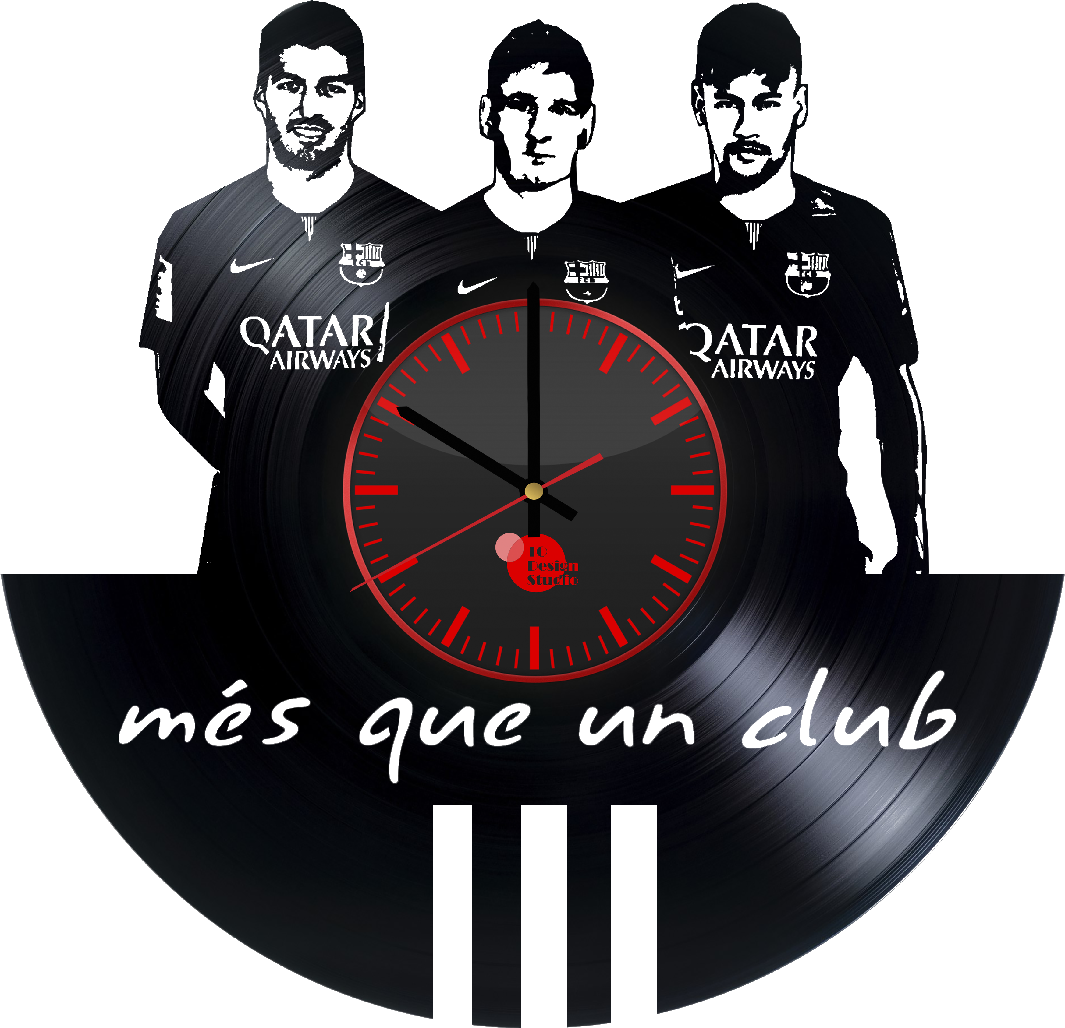 Barcelona Football Club Barça Blaugrana Handmade Vinyl - Barcelona Clock Clipart (4016x4016), Png Download