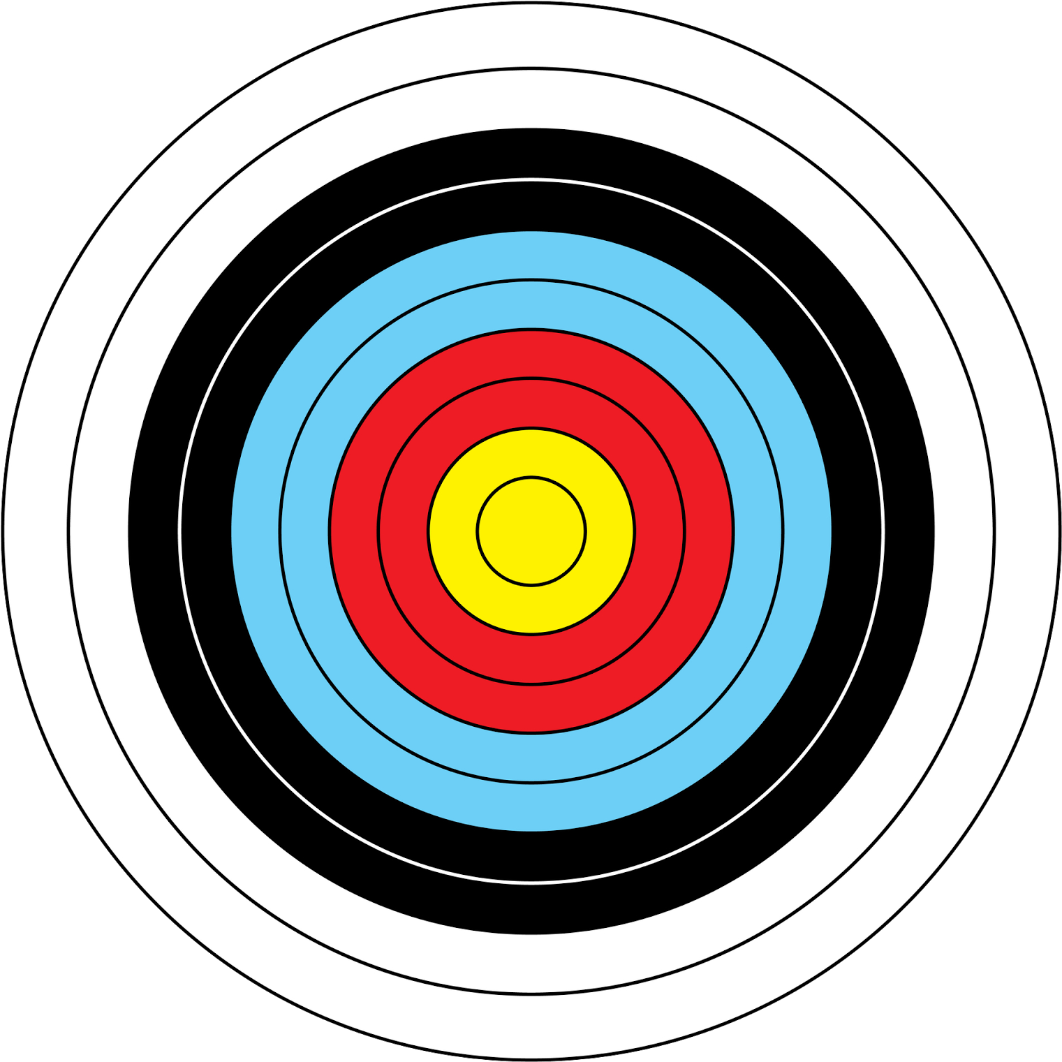 Archery Target Transparent Clipart (1600x1600), Png Download