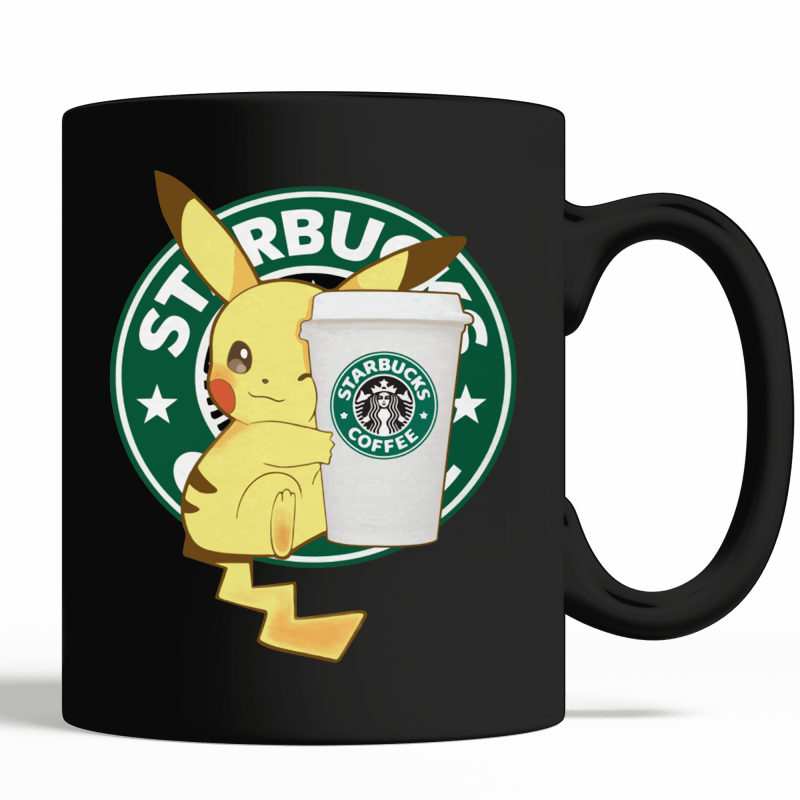 Starbucks Coffee Pikachu Mug - Pikachu Starbucks Coffee Shirt Clipart (800x800), Png Download