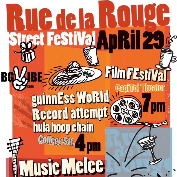 Rue De La Rouge Street Festival Will Kick Off With Poster Clipart