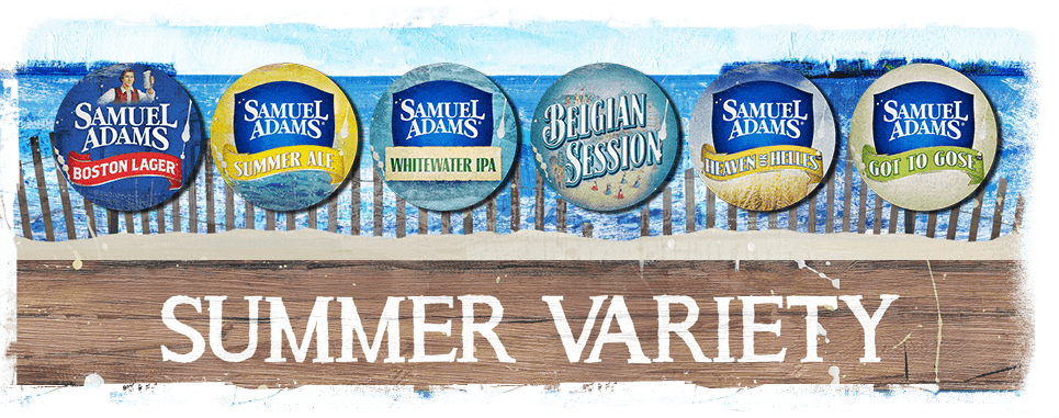 Ralph's Beer - Sam Adams Summer Pack Clipart (965x381), Png Download