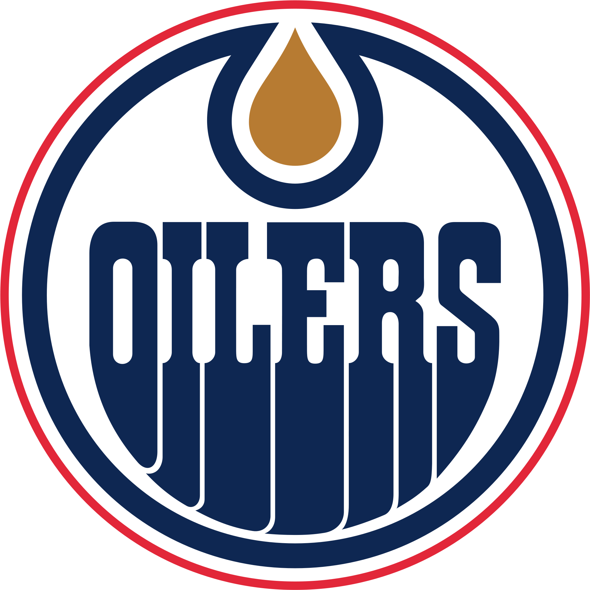 Logo Edmonton Oilers Alternate - Edmonton Oilers Logo Png Clipart (2000x2000), Png Download