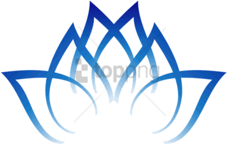 Free Png Lotus Flower Symbol Png Images Transparent - Blue Lotus Flower Clipart (850x499), Png Download