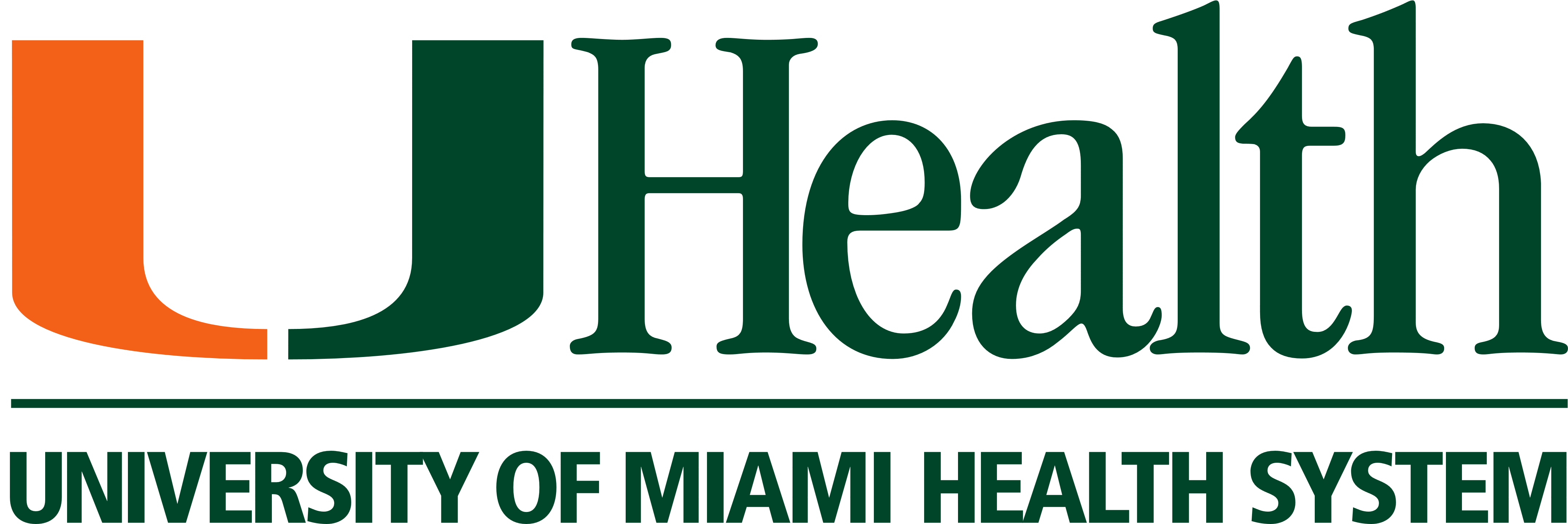 Uhealth Logo - University Of Miami Health System Png Clipart (4350x1496), Png Download