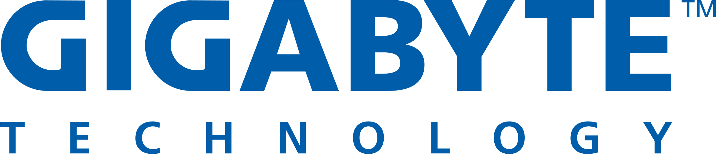 Gigabyte Logo Png Transparent - Gigabyte Technology Logo Clipart (2400x517), Png Download