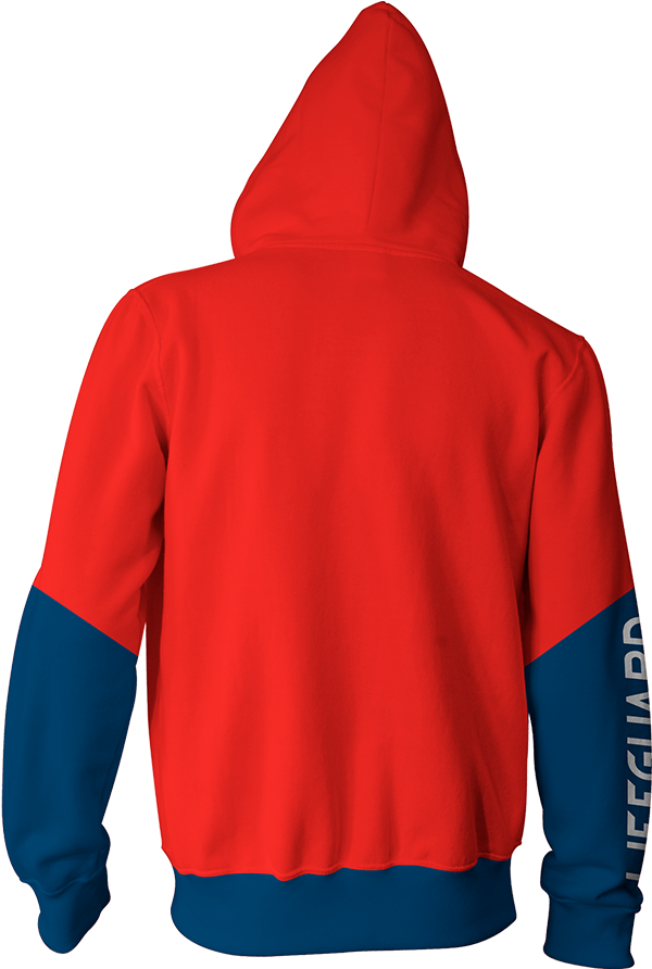Baywatch Cosplay Zip Up Hoodie Jacket Fullprinted Zip - Hogwarts House Hoodies Clipart (1024x1024), Png Download