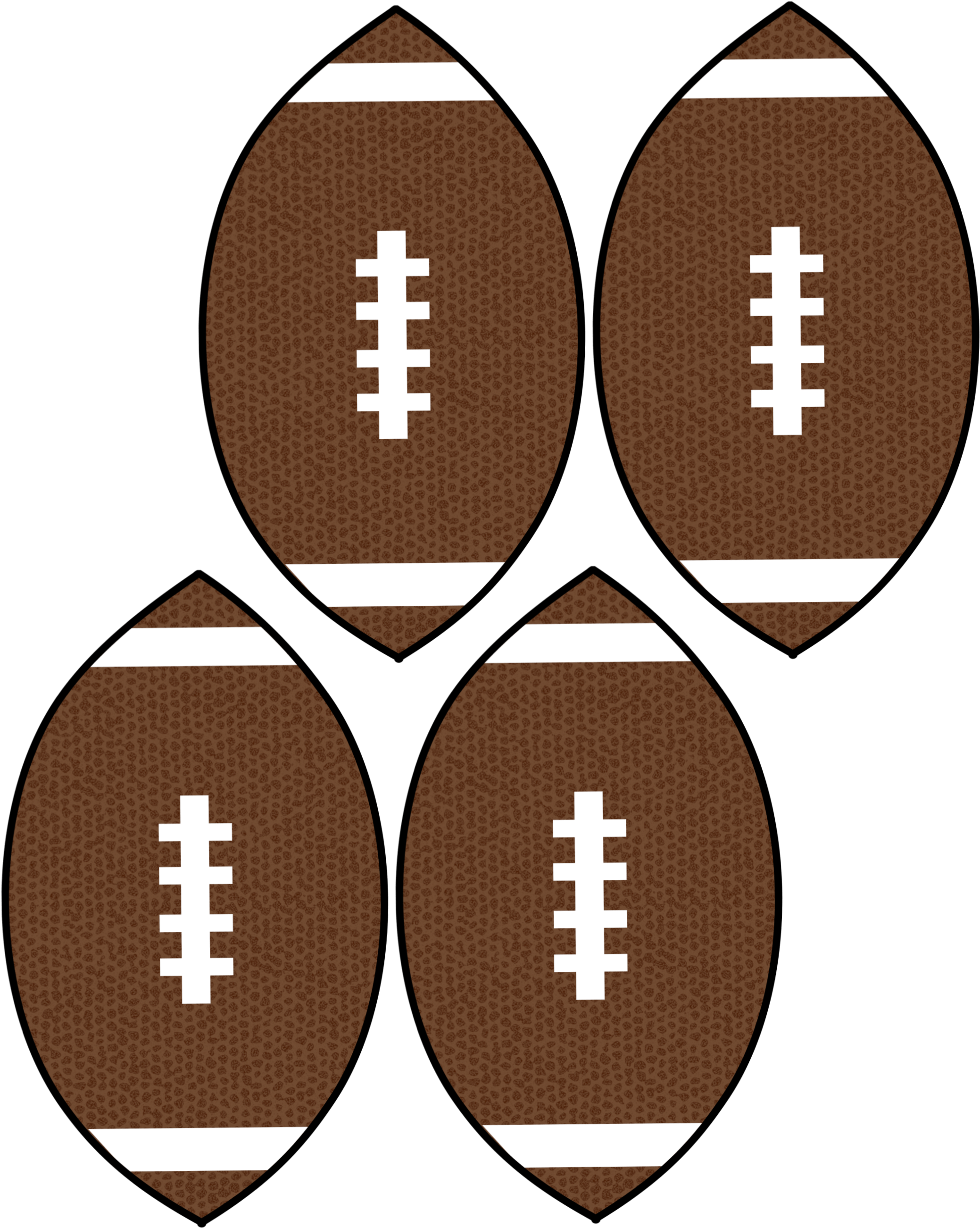 Cheap Super Bowl Decorations {football Banner} - Football Printables Clipart (2125x2750), Png Download