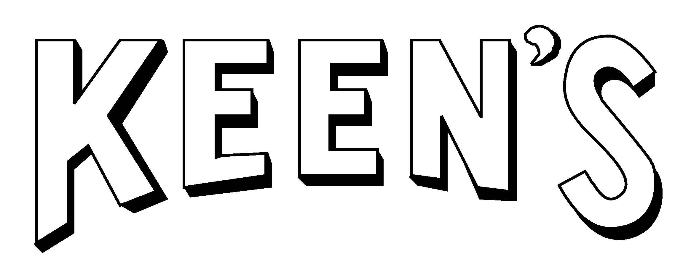 Keen's Logo Black And White - Calligraphy Clipart (2400x2400), Png Download