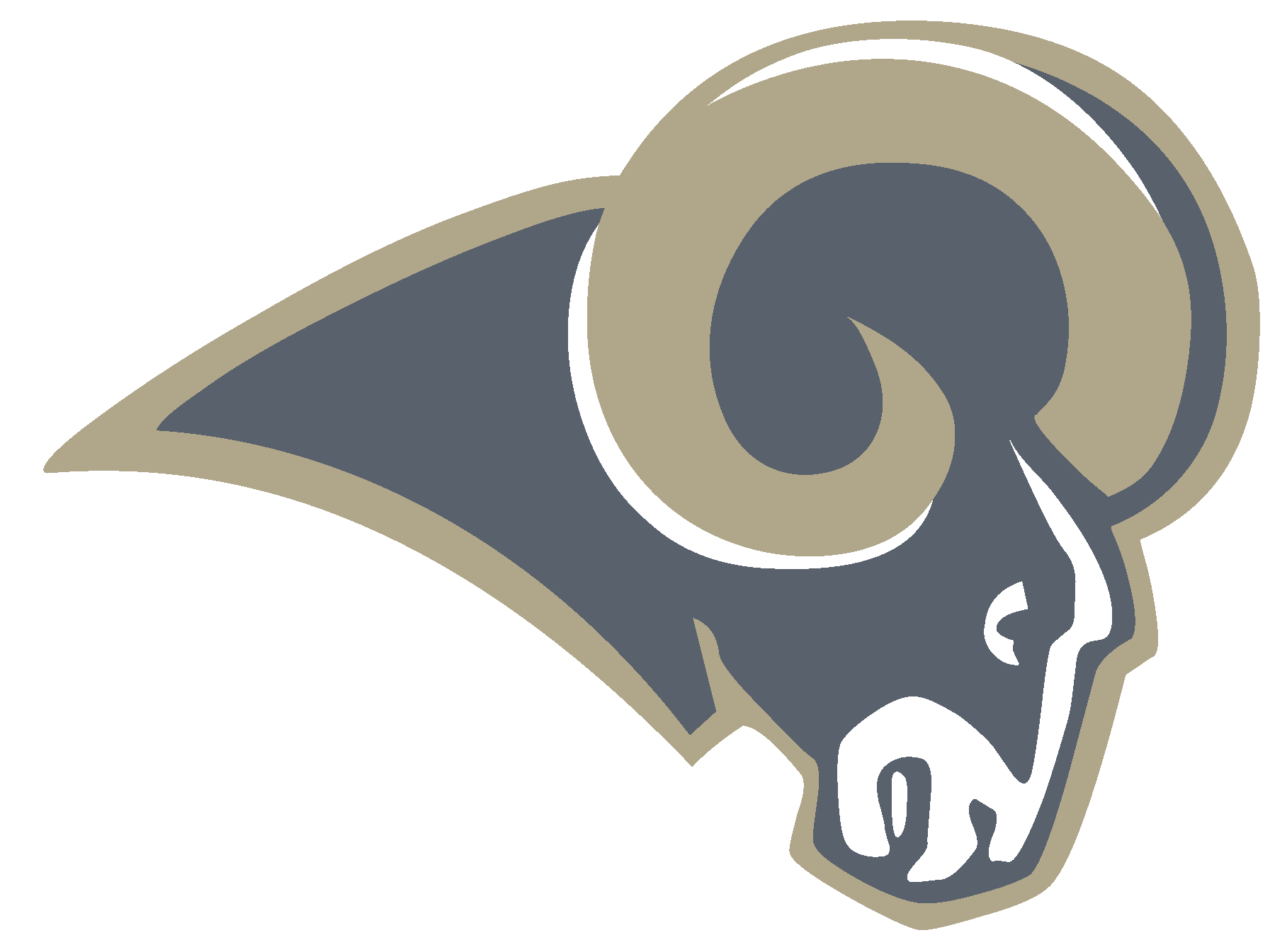 Los Angeles Rams Logo [st - Rams Football Logo Png Clipart (1817x1345), Png Download