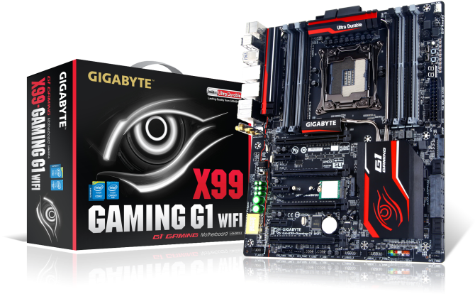 The Gaming Motherboard Range From A Manufacturer Is - Gigabyte Gaming 7 X99 Clipart (678x473), Png Download