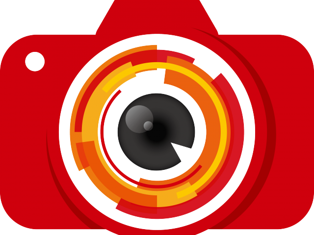 Camera Lens Clipart Circle - Logo Creative Camera Vector - Png Download (640x480), Png Download