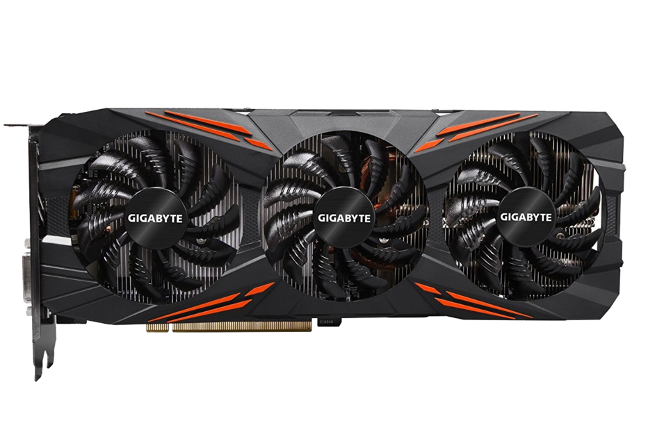 Gigabyte Gtx 1070 Ti 3 Fan Clipart (1024x1024), Png Download