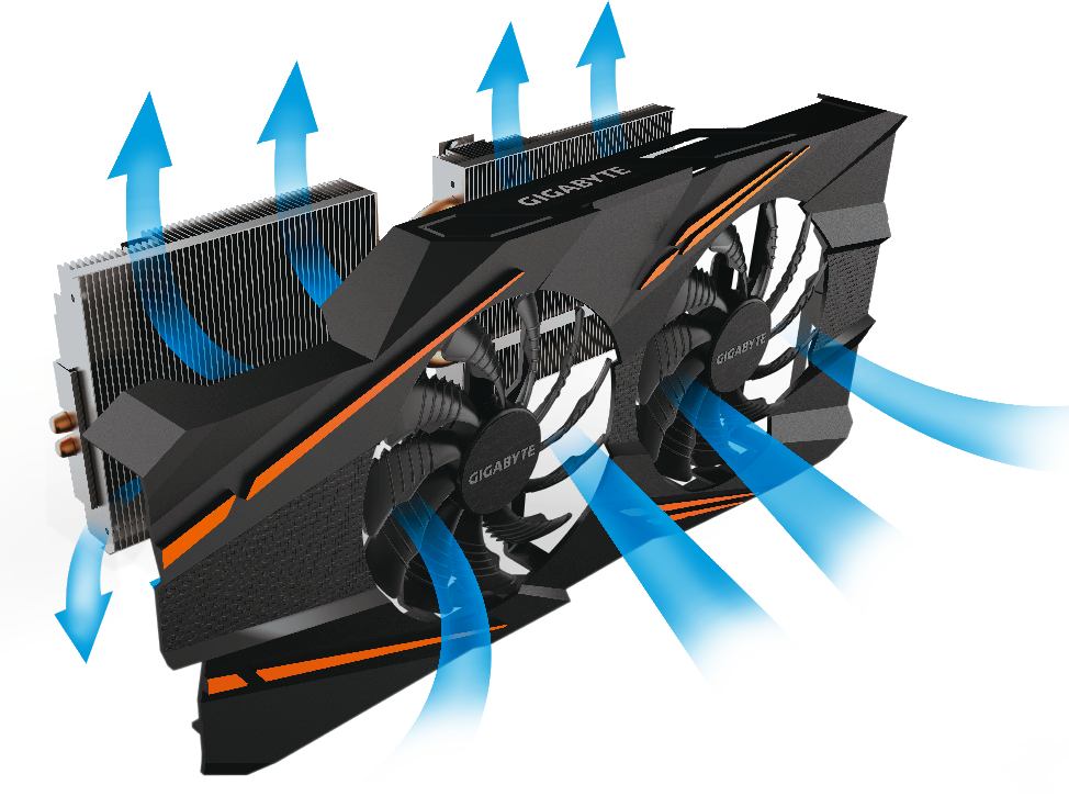 Gigabyte Geforce Gtx 1060 G1 Gaming - Gigabyte Gtx 1070 Windforce O Clipart (974x725), Png Download