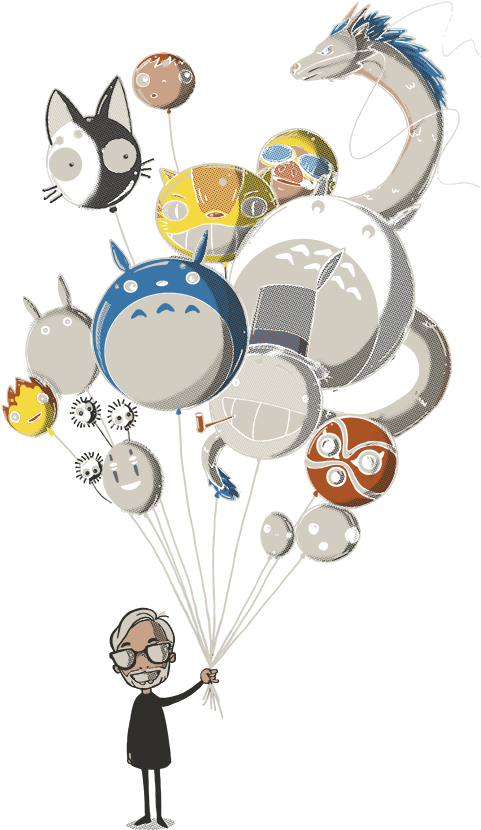 Limited Edition Cheap Daily T Shirts - Miyazaki Balloons Clipart (500x840), Png Download