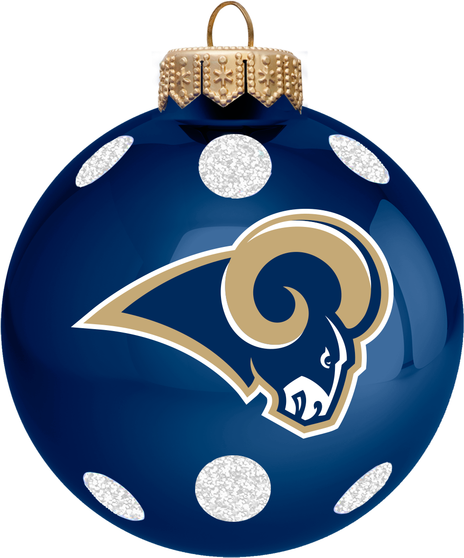 Louis Rams 3" Ball Ornament - Los Angeles Rams Vs Detroit Lions Clipart (997x1200), Png Download