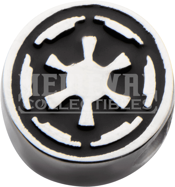 Galactic Empire Black Symbol Slide Charm - Empire Galactique Star Wars Clipart (639x639), Png Download