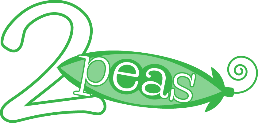 2peas Clipart (841x402), Png Download