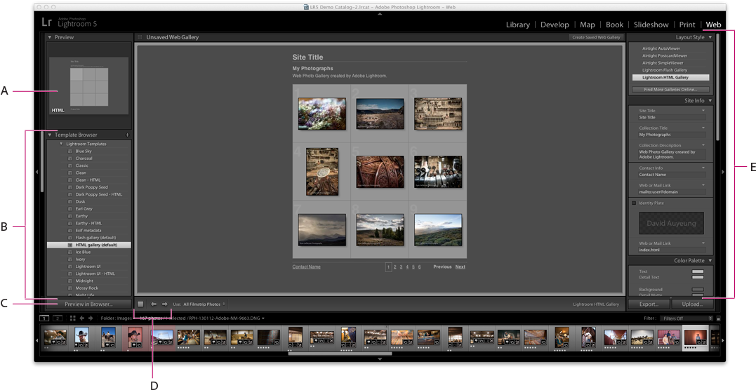 Adobe Photoshop Lightroom Cc Web Module - Adobe Lightroom Panels Clipart (1077x562), Png Download