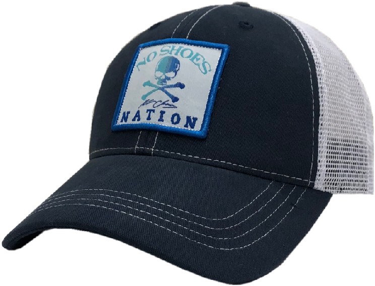 No Shoes Nation Navy And White Ballcap - Baseball Cap Clipart (800x800), Png Download