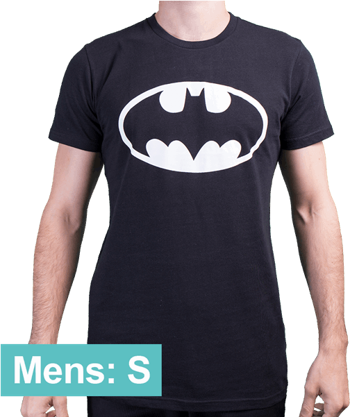 Batman White Logo Men's T-shirt - Long Sleeve: Batman-classic Logo Clipart (600x600), Png Download