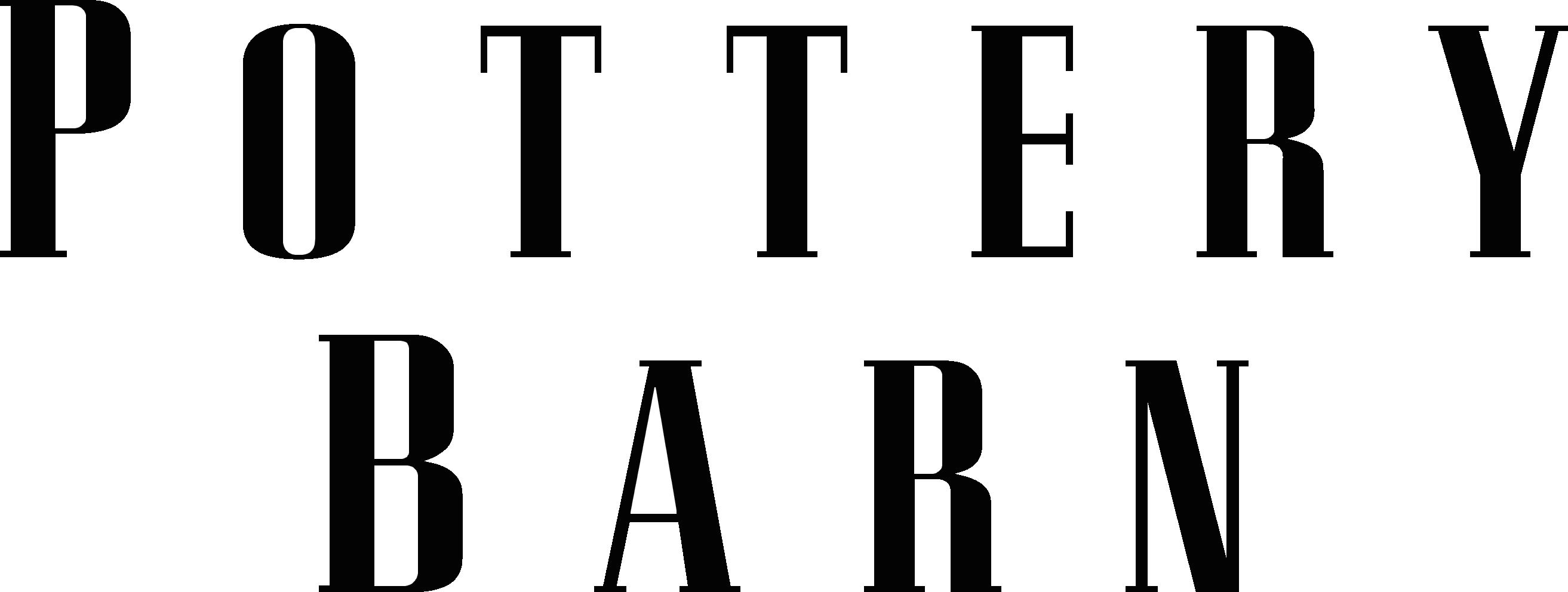 Pottery Barn Logo - Pottery Barn Logo Svg Clipart (2626x992), Png Download