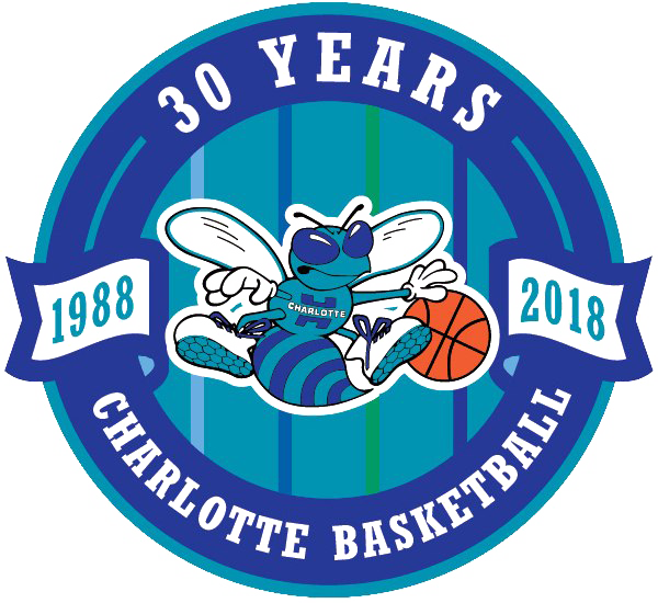 Charlotte Hornets Transparent Png - Charlotte Hornets 30 Years Clipart (600x550), Png Download