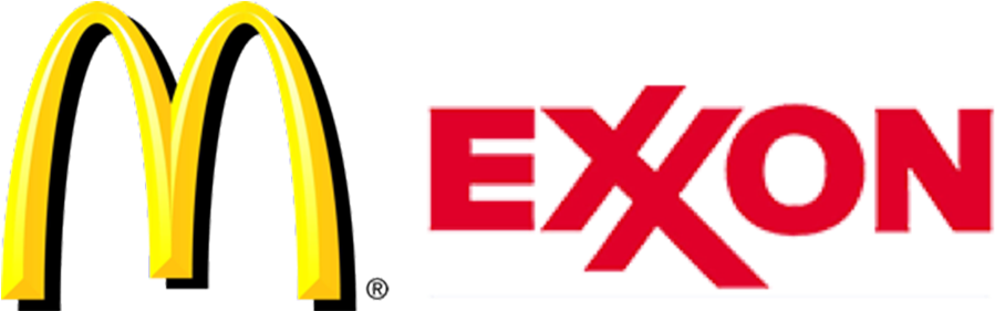 Exxon Logo Png - Mcdonalds Exxon Clipart (1024x1024), Png Download