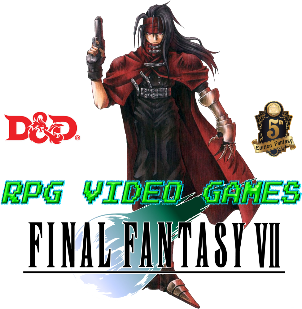 Final Fantasy 7 Vincent Valentine Dnd 5e - Vincent Valentine Ff7 Clipart (1000x1000), Png Download