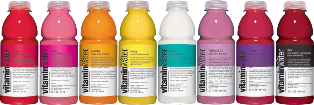 Share This Image - Original Vitamin Water Flavors Clipart (1000x334), Png Download