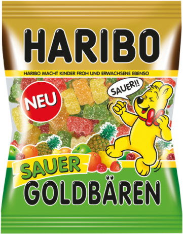 Haribo Sauer Goldbären Clipart (736x460), Png Download