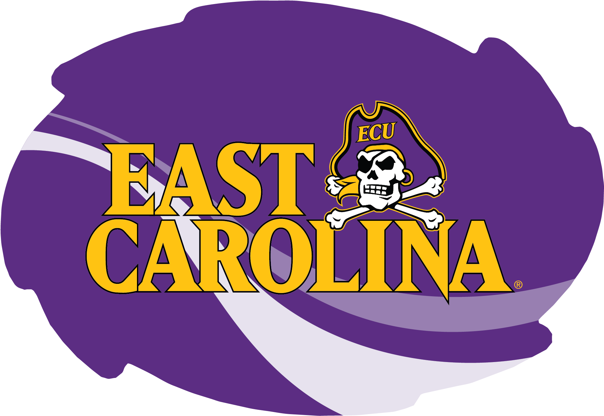 East Carolina Pirates 5″ X 6″ 2-pack Swirl Magnet Set - Graphic Design Clipart (2100x1500), Png Download