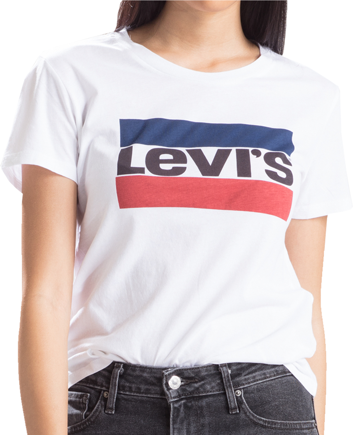 Levis Shirt Weiss S/s Sportwear Frontansicht - Perfect Graphic Tee Levi's Clipart (1438x1500), Png Download