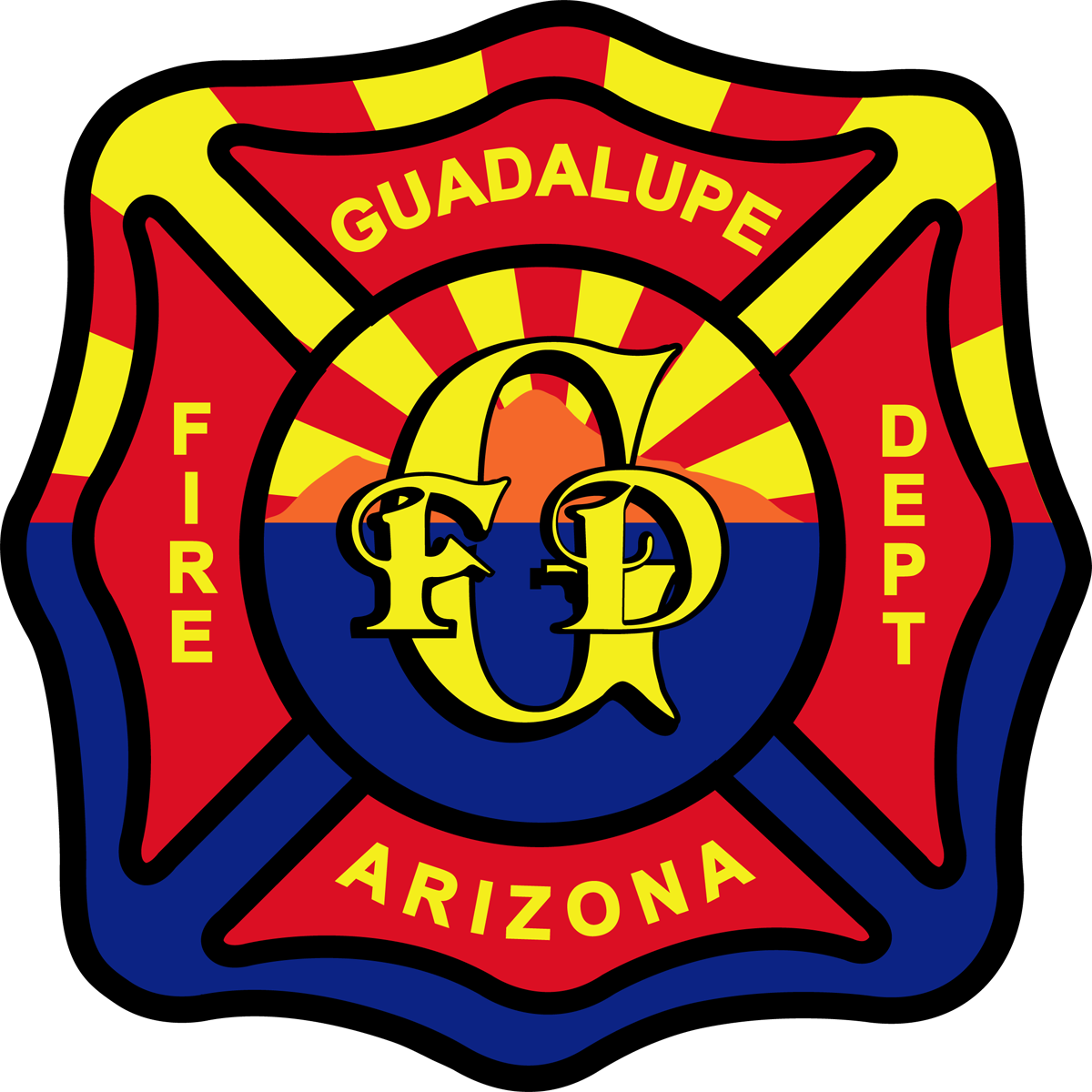 Fire Department - Guadalupe Fire Department Clipart (1200x1200), Png Download