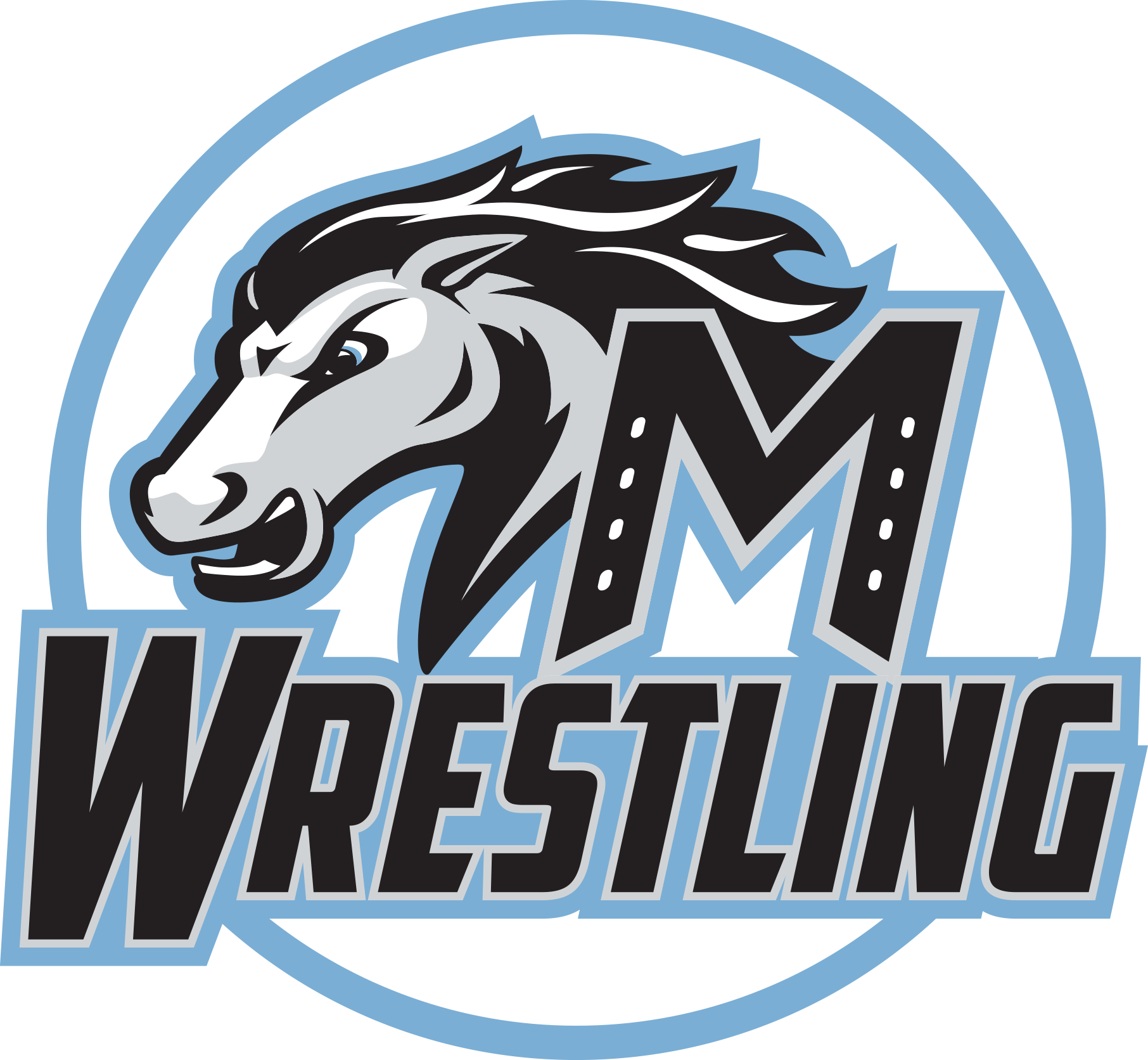 Wrestler Clipart Wrestling Singlet - Logo Horse Wrestling - Png Download (1812x1672), Png Download