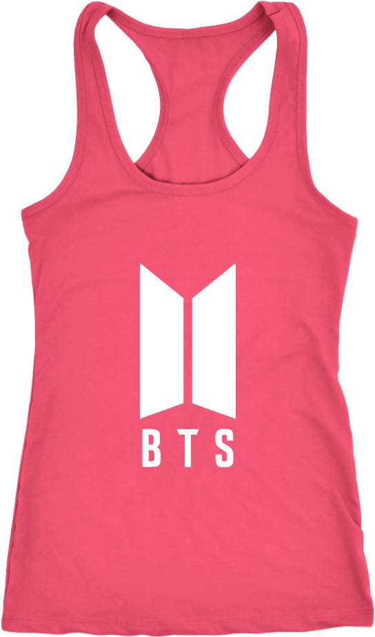 Bts Logo Pink Women's Racerback Tank - Top Clipart (1024x1024), Png Download