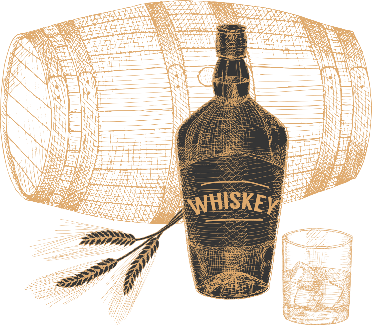Irish Whiskey - Glass Bottle Clipart (1490x1308), Png Download