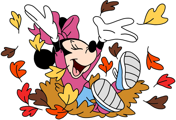 Golf Clipart Minnie Mouse - Mickey And Minnie Fall - Png Download (682x464), Png Download