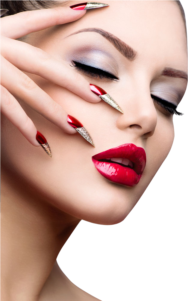 Light-emitting Makeup Diode Nail Ultraviolet Female - Nails Makeup Clipart (987x1000), Png Download