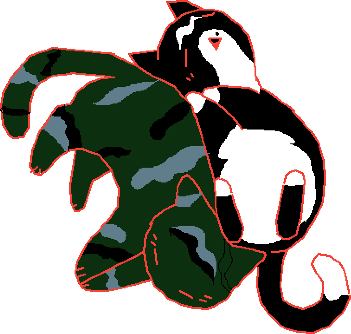 My Cat Hurley And Zero - Illustration Clipart (1200x1134), Png Download